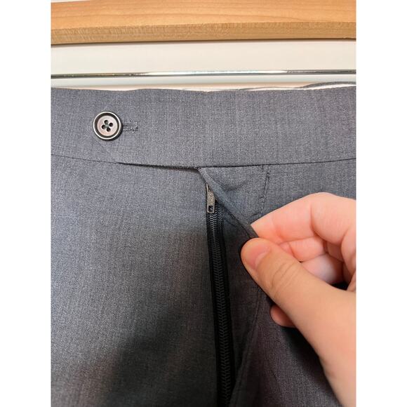 Brooks Brothers Dark Gray Wool Regent Fit Old Money Pleated Pants 36x30 - Picture 5 of 6